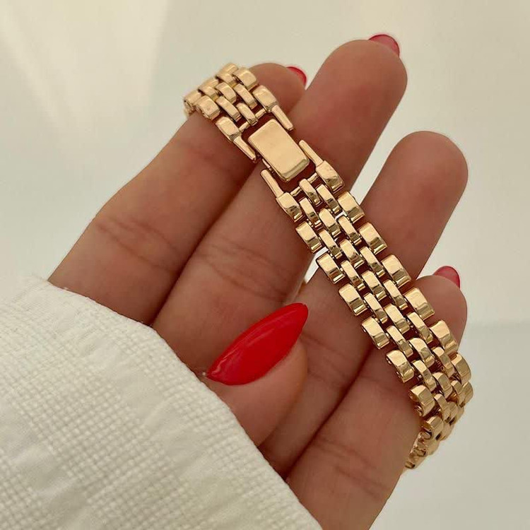 دستبند زنانه ژوپینگ مدل رولکس طلایی