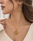 نیمست ورساچ Fashion Jewelry کد 3600 | طلایی شیک و مجلسی