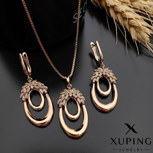 نیمست ژوپینگ کد 1707 با زنجیر، طلایی با آبکاری طلای ۱۸ عیار، شیک و ظریف