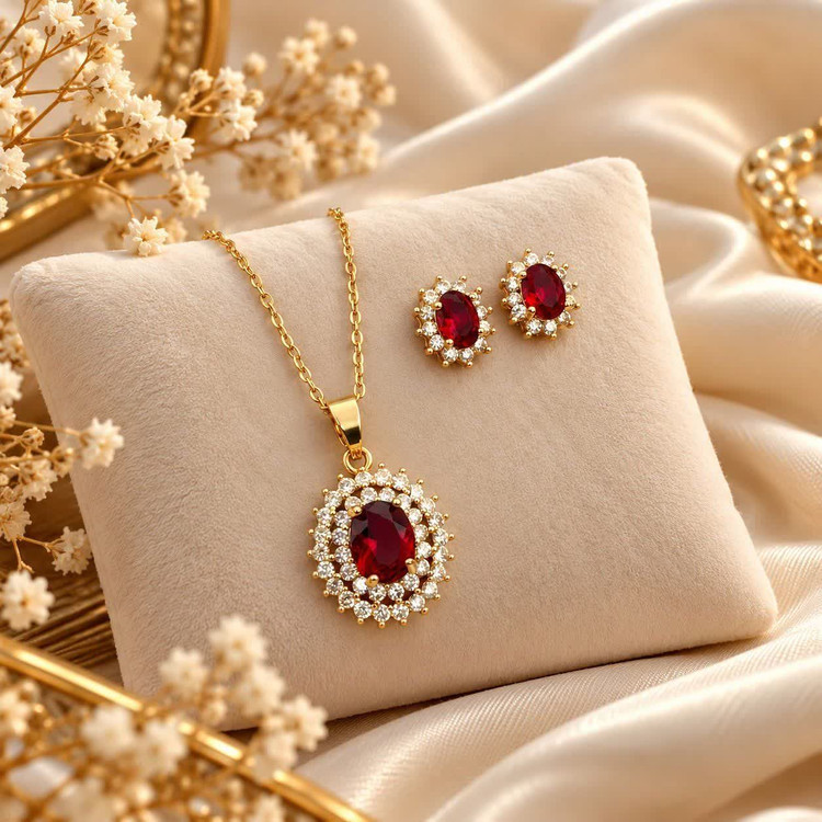 نیمست طلایی پاییزی Fashion Jewelry کد 3215